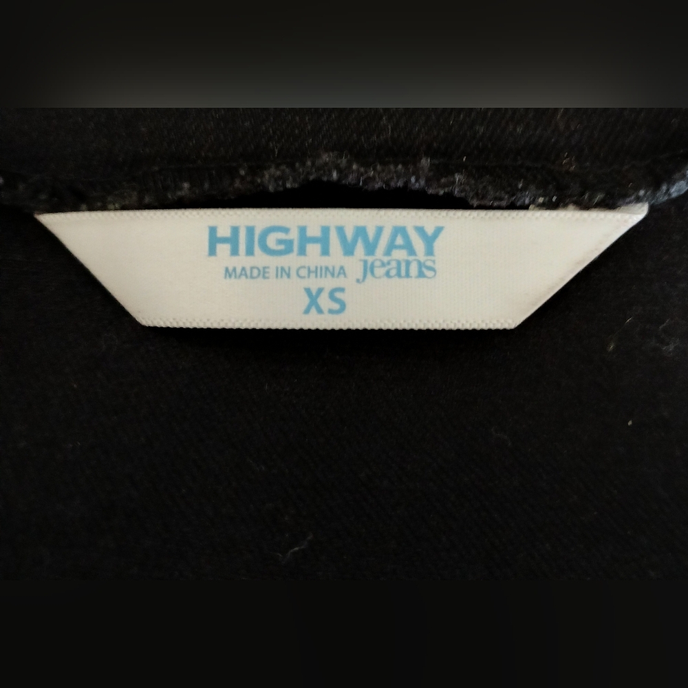 Highway Jeans Black Denim Front Snap Mini Dress - Picture 5 of 6